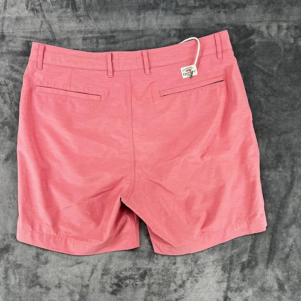 Faherty All Day Shorts Mens 34 Matte Pink Drawstring 7